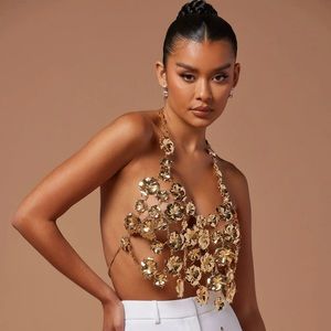 Zora Metal Floral Bralette